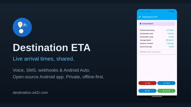 Destination ETA preview